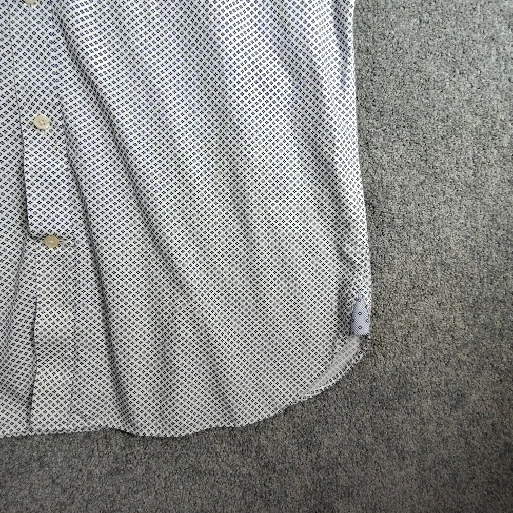 Ted Baker Endurance Dress Shirt Dotted Print Long Sleeve Blue 15.5 32/33